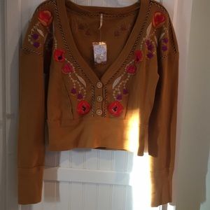 Free People embroidered top